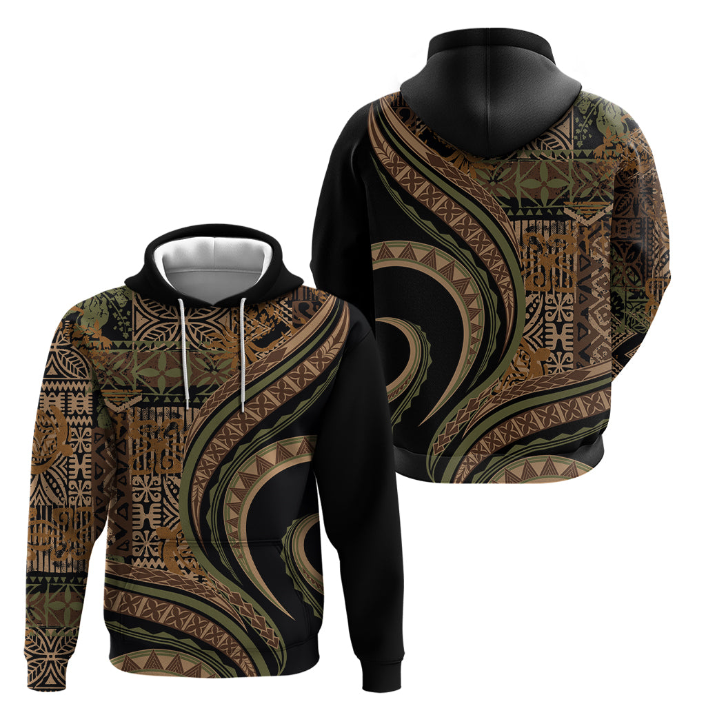 Hawaiian Hibiscus Tribal Vintage Motif Zip Hoodie Ver 8