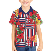 Hawaii Hibiscus Lei Kid Hawaiian Shirt Hawaiian Flag Motif