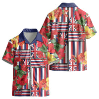 Hawaii Hibiscus Lei Kid Hawaiian Shirt Hawaiian Flag Motif LT9 - Polynesian Pride