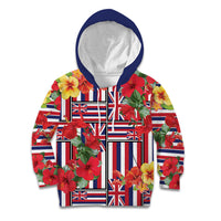 Hawaii Hibiscus Lei Kid Hoodie Hawaiian Flag Motif