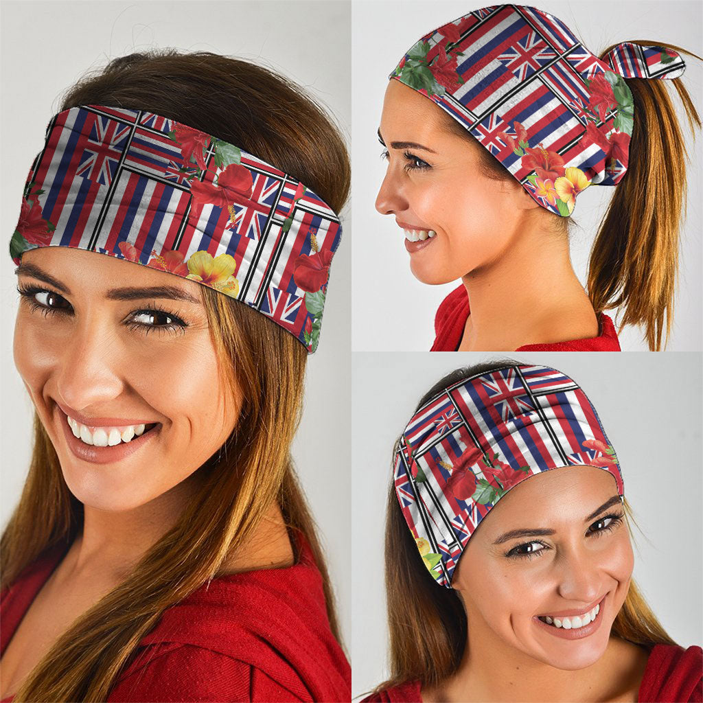 Hawaii Hibiscus Lei Neck Gaiter Hawaiian Flag Motif