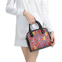 Hawaii Hibiscus Lei Shoulder Handbag Hawaiian Flag Motif