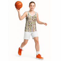 Hawaii Lokelani Pikake Lei Basketball Jersey Hawaiian Flag Motif