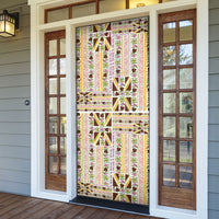 Hawaii Lokelani Pikake Lei Door Cover Hawaiian Flag Motif