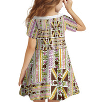 Hawaii Lokelani Pikake Lei Family Matching Mermaid Dress and Hawaiian Shirt Hawaiian Flag Motif
