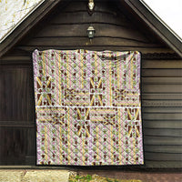 Hawaii Lokelani Pikake Lei Quilt Hawaiian Flag Motif