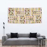 Hawaii Lokelani Pikake Lei Tapestry Hawaiian Flag Motif