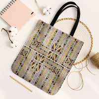 Hawaii Lokelani Pikake Lei Tote Bag Hawaiian Flag Motif