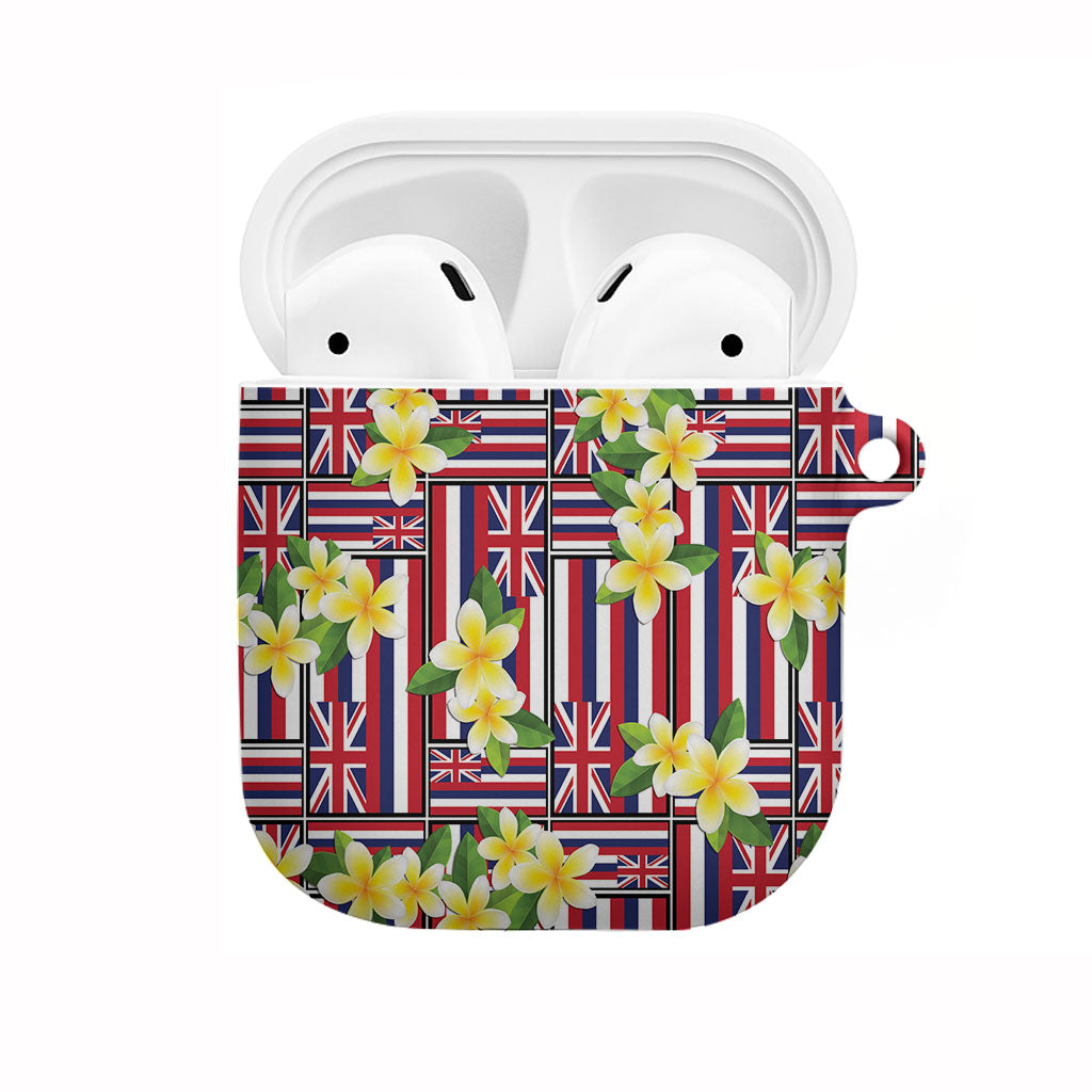 Hawaii Plumeria Lei AirPods Case Hawaiian Flag Motif LT9 Red - Polynesian Pride
