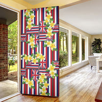 Hawaii Plumeria Lei Door Cover Hawaiian Flag Motif