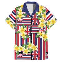 Hawaii Plumeria Lei Family Matching Tank Maxi Dress and Hawaiian Shirt Hawaiian Flag Motif