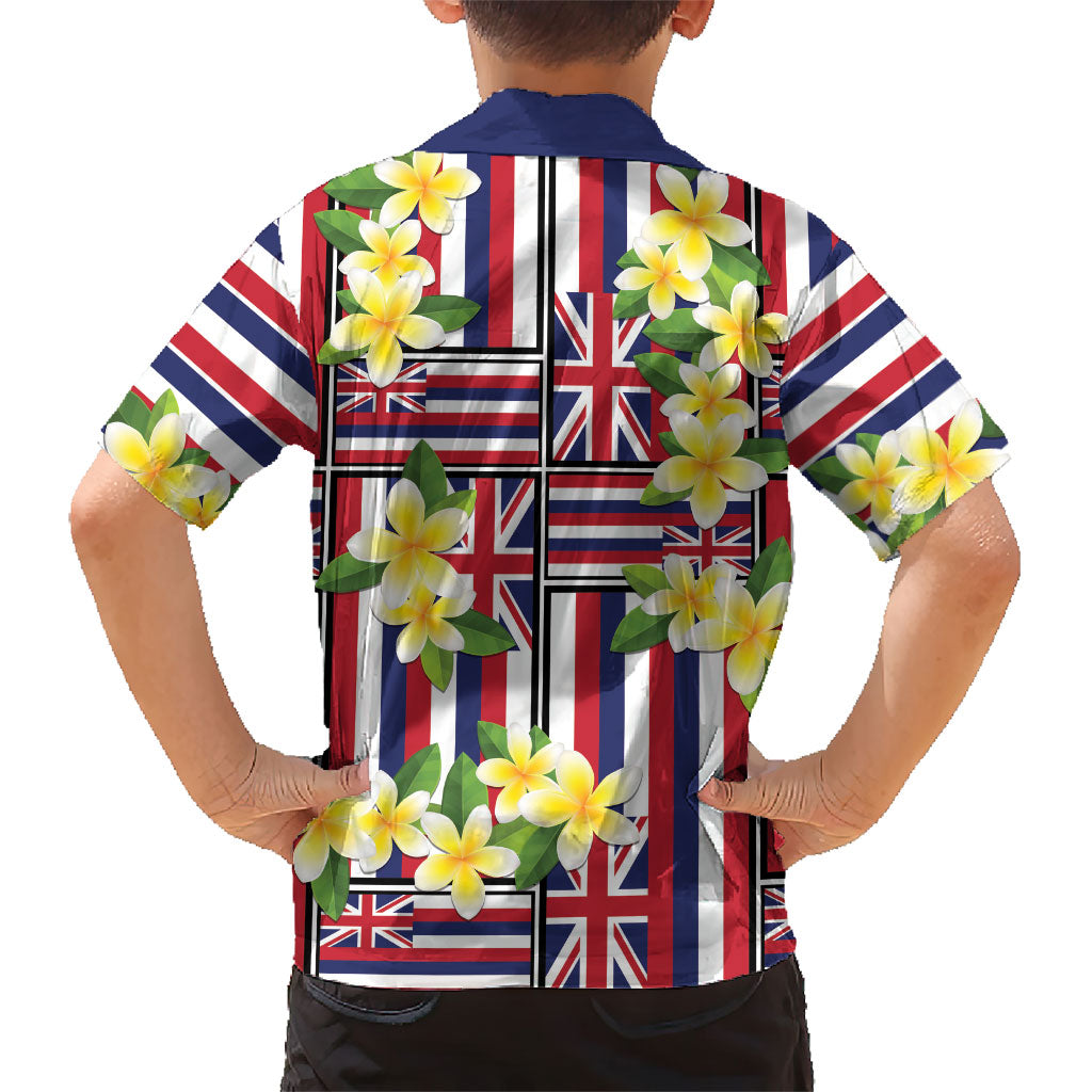 Hawaii Plumeria Lei Hawaiian Shirt Hawaiian Flag Motif