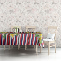 Hawaii Plumeria Lei Tablecloth Hawaiian Flag Motif