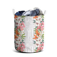 Hawaii Tropical Twist Lei Laundry Basket Hawaiian Flag Motif
