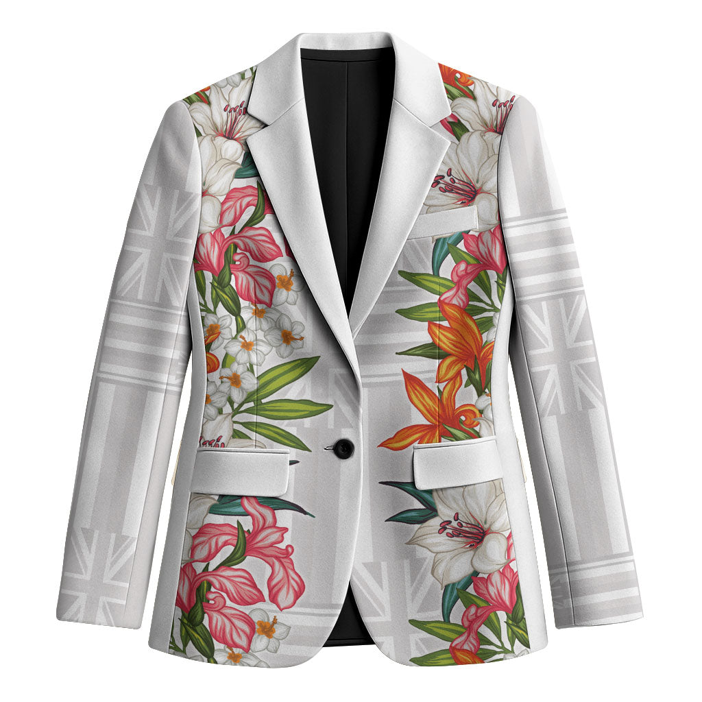 Hawaii Tropical Twist Lei Blazer Hawaiian Flag Motif