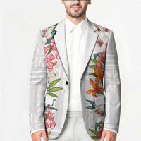 Hawaii Tropical Twist Lei Blazer Hawaiian Flag Motif