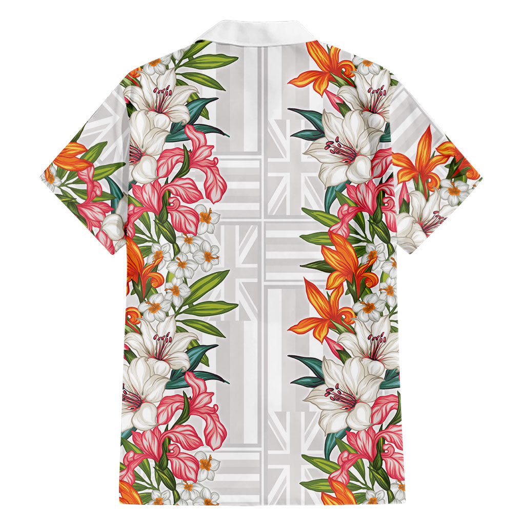 Hawaii Tropical Twist Lei Family Matching Mermaid Dress and Hawaiian Shirt Hawaiian Flag Motif
