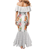 Hawaii Tropical Twist Lei Family Matching Mermaid Dress and Hawaiian Shirt Hawaiian Flag Motif