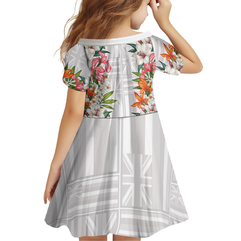 Hawaii Tropical Twist Lei Family Matching Short Sleeve Bodycon Dress and Hawaiian Shirt Hawaiian Flag Motif