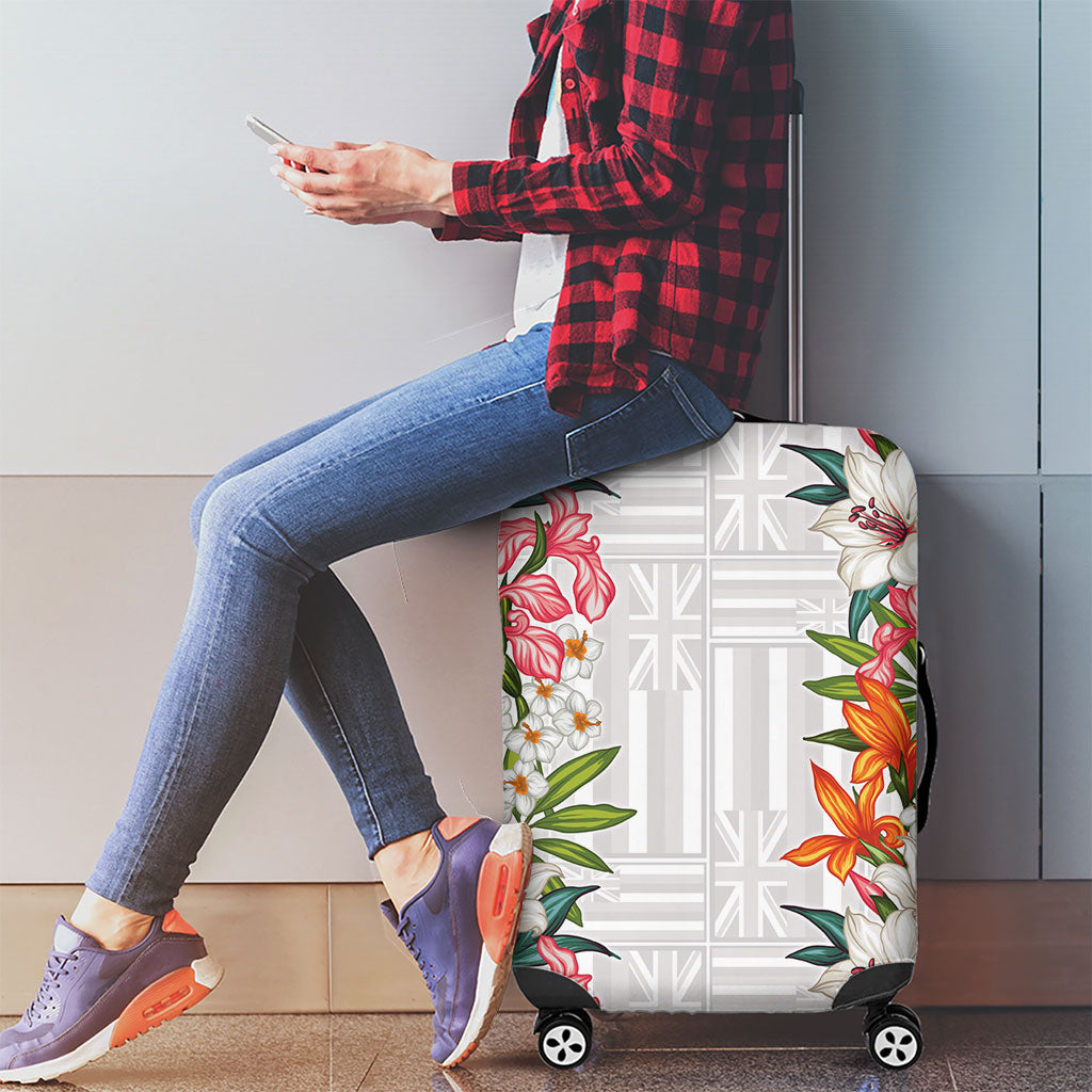 Hawaii Tropical Twist Lei Luggage Cover Hawaiian Flag Motif