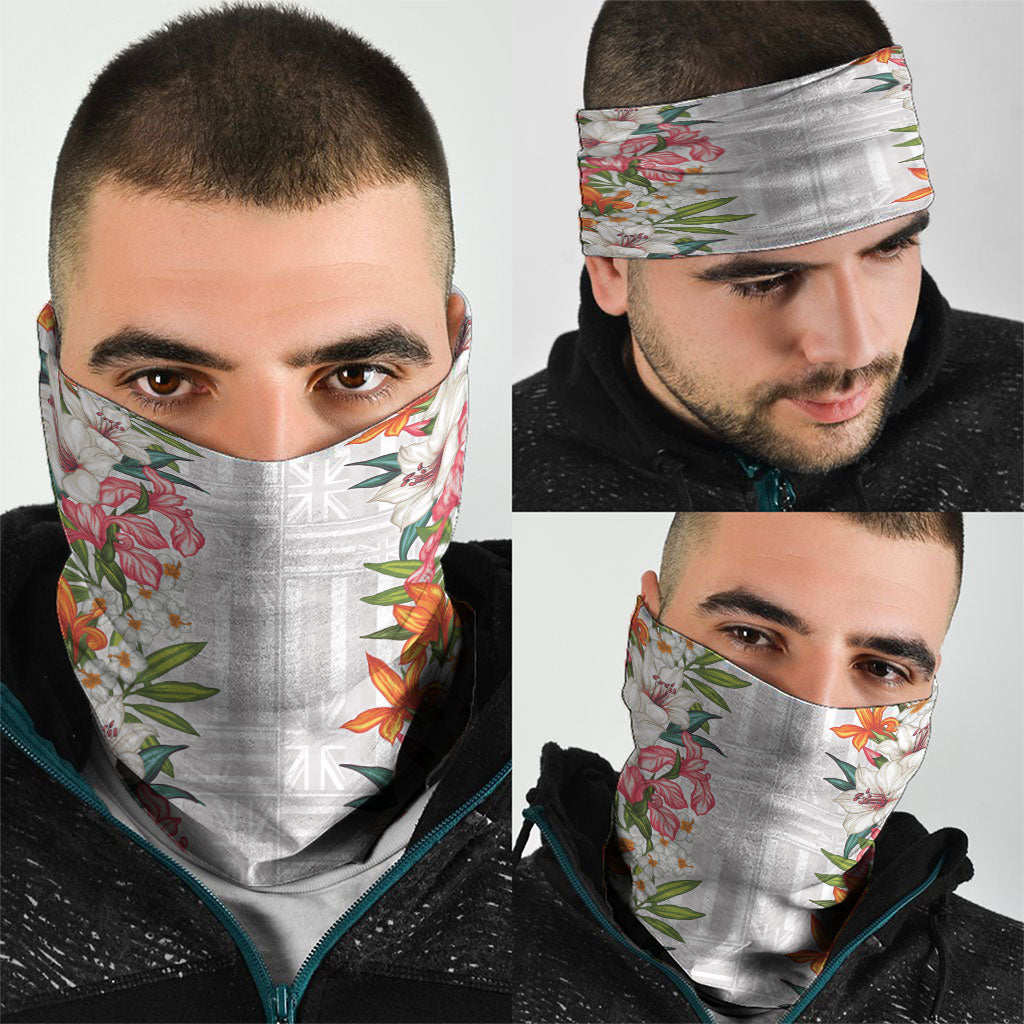 Hawaii Tropical Twist Lei Neck Gaiter Hawaiian Flag Motif