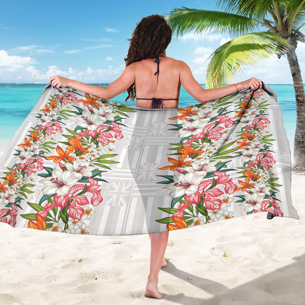 Hawaii Tropical Twist Lei Sarong Hawaiian Flag Motif