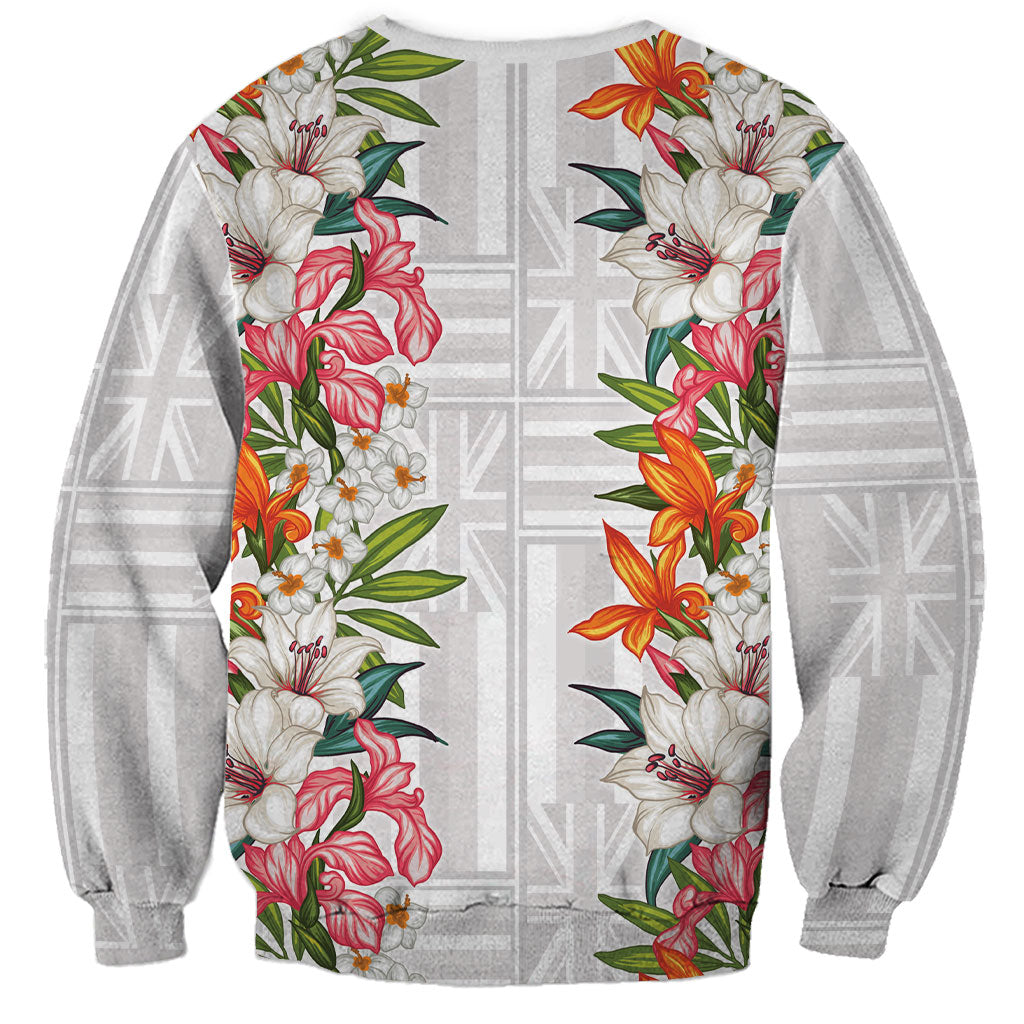 Hawaii Tropical Twist Lei Sweatshirt Hawaiian Flag Motif
