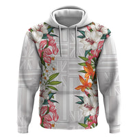 Hawaii Tropical Twist Lei Zip Hoodie Hawaiian Flag Motif