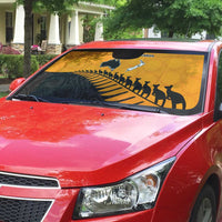 Australia New Zealand Rugby Auto Sun Shade Gold Aboriginal Wallabies and Maori Black Fern - Polynesian Pride