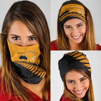 Australia New Zealand Rugby Neck Gaiter Gold Aboriginal Wallabies and Maori Black Fern LT9