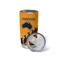 Australia New Zealand Rugby Tumbler Cup Gold Aboriginal Wallabies and Maori Black Fern - Polynesian Pride