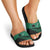 Australia New Zealand Rugby Slide Sandals Green Aboriginal Wallabies and Maori Black Fern - Polynesian Pride