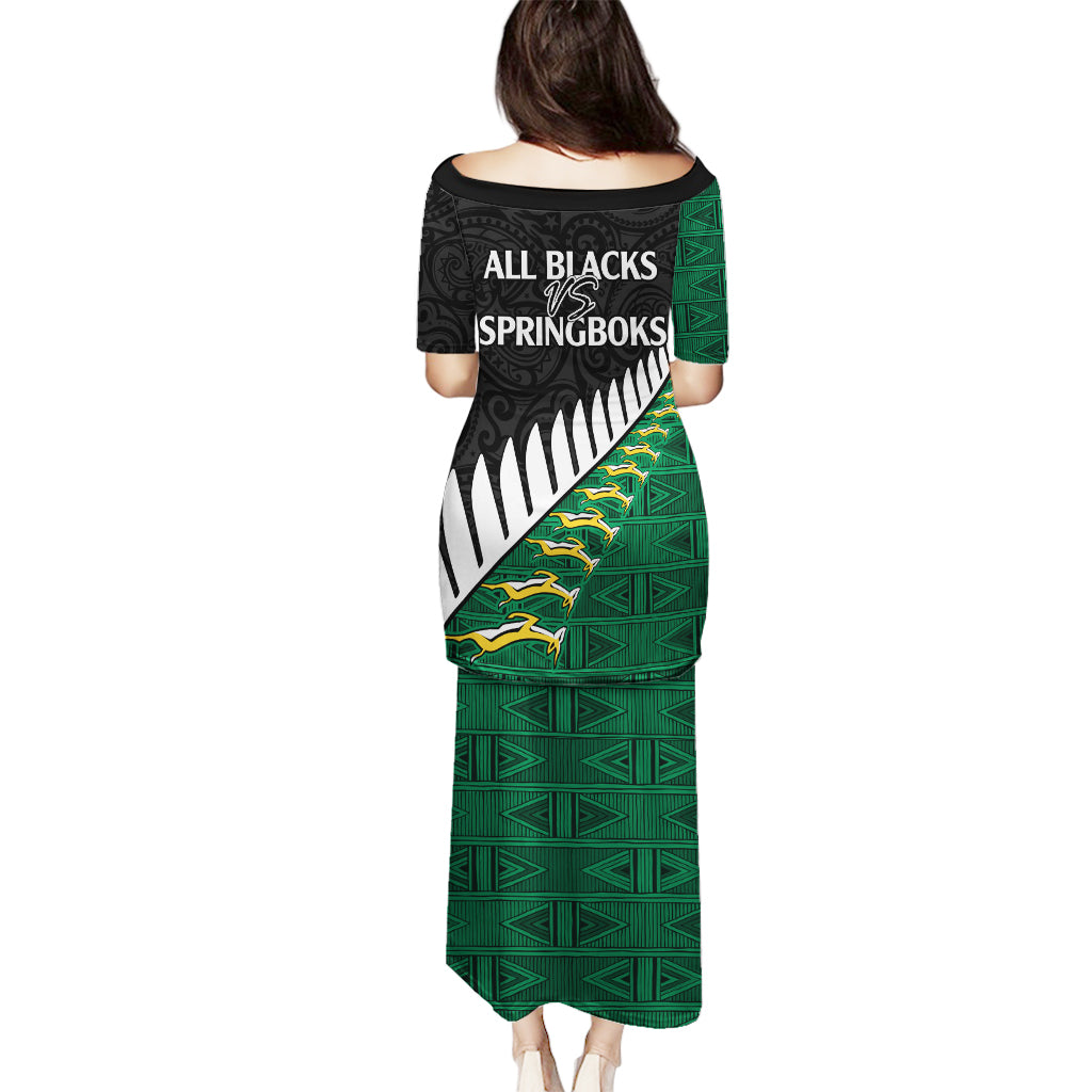 South Africa and Aotearoa Rugby Puletasi Springboks Black Fern Maori Vibe LT9 - Polynesian Pride