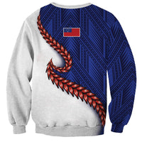 Ula Fala Red Samoa Chief Sweatshirt Samoan Art Black Tribal LT9 - Polynesian Pride