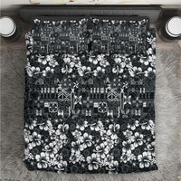 Black Hawaiian Tapa Tribal Hibiscus Bedding Set LT9 Black - Polynesian Pride