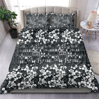 Black Hawaiian Tapa Tribal Hibiscus Bedding Set LT9 - Polynesian Pride