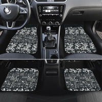 Black Hawaiian Tapa Tribal Hibiscus Car Mats LT9 Set 4pcs Black - Polynesian Pride