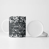 Black Hawaiian Tapa Tribal Hibiscus Ceramic Mug LT9 - Polynesian Pride