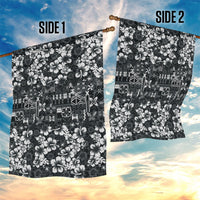 Black Hawaiian Tapa Tribal Hibiscus Garden Flag LT9 - Polynesian Pride