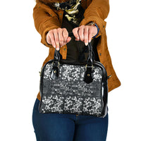 Black Hawaiian Tapa Tribal Hibiscus Shoulder Handbag LT9 One Size Black - Polynesian Pride