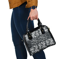 Black Hawaiian Tapa Tribal Hibiscus Shoulder Handbag LT9 - Polynesian Pride