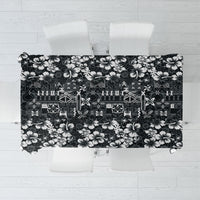 Black Hawaiian Tapa Tribal Hibiscus Tablecloth LT9 Black - Polynesian Pride