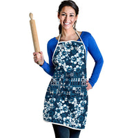 Blue Hawaiian Tapa Tribal Hibiscus Apron LT9 - Polynesian Pride
