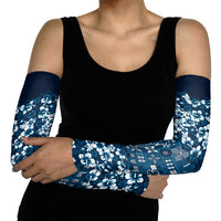 Blue Hawaiian Tapa Tribal Hibiscus Arm Sleeves LT9 - Polynesian Pride