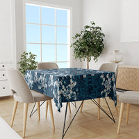 Blue Hawaiian Tapa Tribal Hibiscus Tablecloth LT9 - Polynesian Pride
