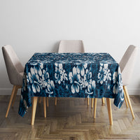 Blue Hawaiian Tapa Tribal Hibiscus Tablecloth LT9 - Polynesian Pride