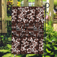 Burgundy Hawaiian Tapa Tribal Hibiscus Garden Flag LT9 Garden Flag Burgundy - Polynesian Pride