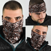 Burgundy Hawaiian Tapa Tribal Hibiscus Neck Gaiter LT9 - Polynesian Pride
