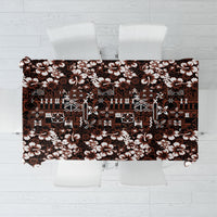 Burgundy Hawaiian Tapa Tribal Hibiscus Tablecloth LT9 Burgundy - Polynesian Pride