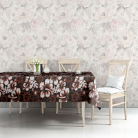 Burgundy Hawaiian Tapa Tribal Hibiscus Tablecloth LT9 - Polynesian Pride
